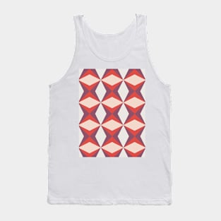 Retro Geometric Diamond Pattern Tank Top